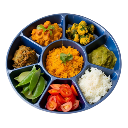 5-Compartment Deluxe Thali Plates